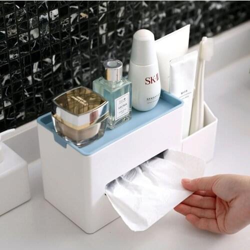Table Tissue Box Makeup Organizer Paper Box Cover Desktop Storage Box Case Phone Brush Holder Cosmetics Container Napkin Holder