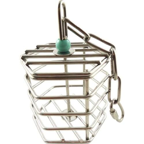 Stainless Steel Food Fruits Basket for Parrot Black Headed Caique Cheeks Macaw Squirrel & Hamsters Feeding Device, Bird Feeder