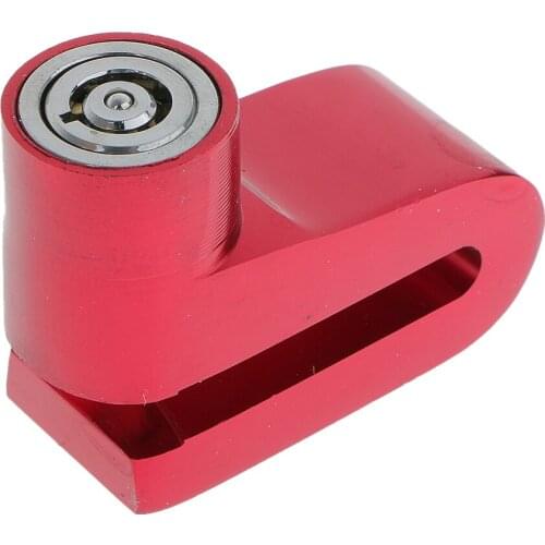 Red Motorcycle Bike Disc Breaks Lock Security Kit For Street Bike