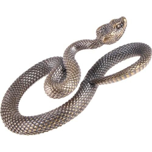 Brass Snake Key Ring Boa Key chain Outdoor Accessories EDC Copper Snake Car Hanging HandBag Pendant