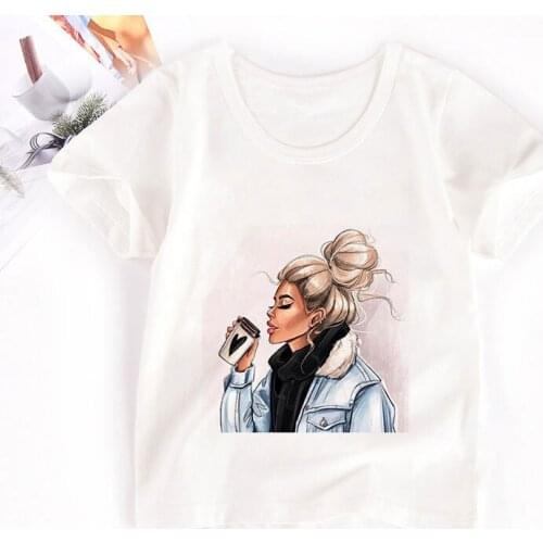 Summer Tshirt Kids Girl Funny Print T-shirt Boys Fashion Harajuku Girls Shirts Cute Cartoon Comfortable O-Neck Short Sleeve