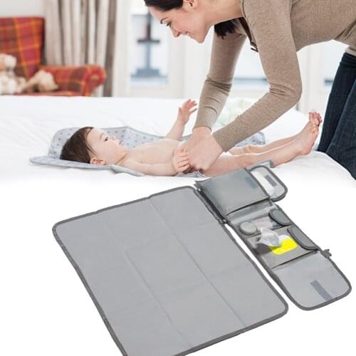 Multifunction Portable Diaper Changing Bag Pad Folding Bag Baby Foldable Waterproof Diaper Changing Mat Portable Changing Pad