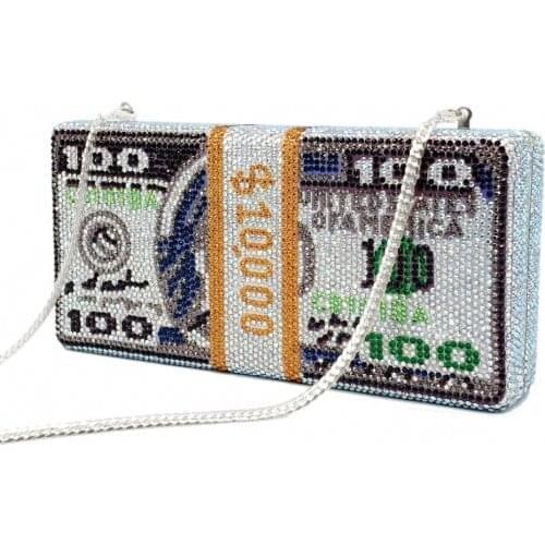 XIYUAN Fashion Luxury Diamond Silver Evening Bags Rhinestone Clutch purse bags crystal purse glitter bolsa feminina handbags