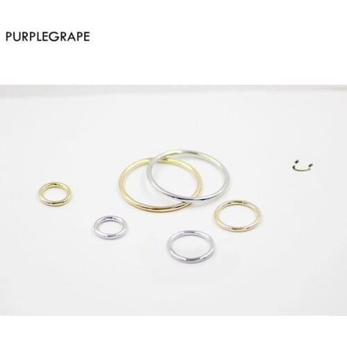 PURPLEGRAPE Fashion alloy jewelry multi-size round thick chain ring earrings accessories pendant a pack of 6