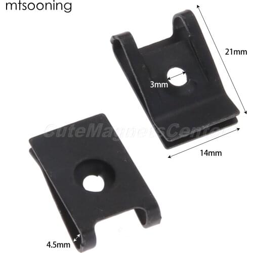 Mtsooning 20Pcs Car Engine Fender Bumper Guard M4 U Type Screw Base Clips Nut Mounting Fastener Clamp Auto Fastener Clip