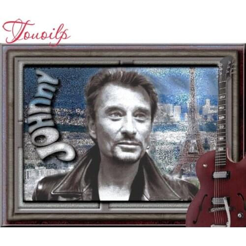 TOUOULP 5D Diamond Mosaic Kits people Diy Johnny Hallyday Diamond Painting Cross Stitch square&round Diamond Embroidery