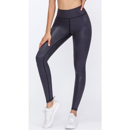 2021 New Seamless Woman Pants Textured Embossed Yoga Legging Hip-Lift High-Waist Crocodile Tight Pattern Sports Comfortable