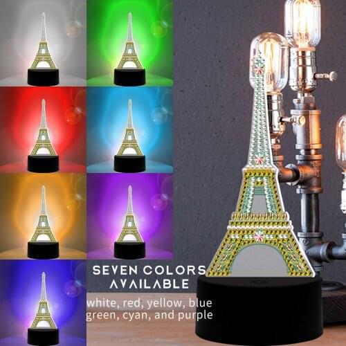 New Design 7 Colors DIY Led Light Pad Diamond Mosaic Cross Stitch Round Shiny Diamond Birthday Gift For Home Decoratiom