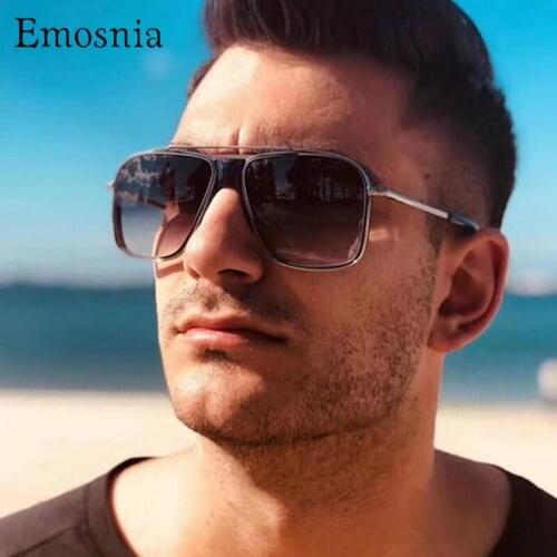 New Fashion Oversized Sunglasses for Men 2020 Classic Square Metal Sun Glasses Women Retro Sun Glasses Vintage Gafas UV400