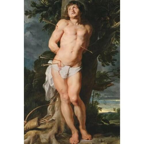 Wholesale oil painting # HOME Church Religious ART Saint Sebastian art PRINT PAINTING ON CANVAS # free shipping cost