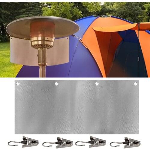 Patio Heater Reflector Deflector Shield, Directional Focusing Reflector Removable for Outdoor Gas Heater