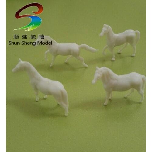 Model Horse plastic bossy mini horse scale plastic white cow size 1.5--3.0cm