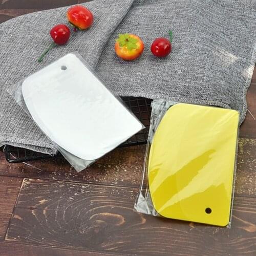 3Pc Plastic Pastry Cutter Cream Cake Spatulas Dough Scraper Trapezoid Bread Pizza Fondant Tool Butter Knife Candy Color Cutter