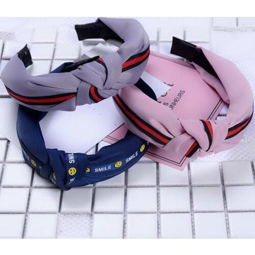 1Pcs Striped Hairbands Smile Headband Cloth Beautiful Comfortable Cartoon Face Soft Dot Seaside Children Kids Birthday Gift Cute