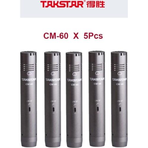 5 Pcs/Lot Takstar CM-60/CM60 Professional Recording Microphone Condenser Microphone Lor Musical Instrument On-Stage Performance