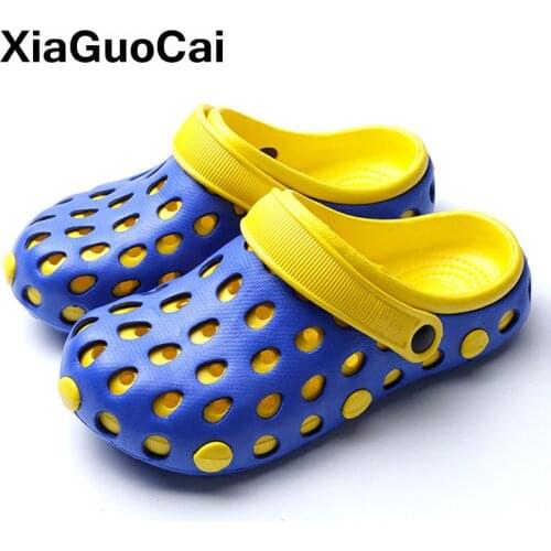Men Home Slippers Summer Garden Shoes Quick Dry Bathroom Flip Flops Male Beach Sandals High Quality Clogs Man 2020 Cheap Mules