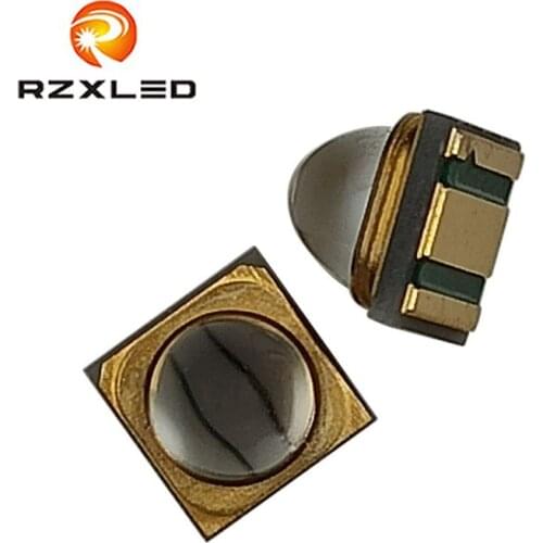 10PCS/Lot LED 3W 5W Quartz Glass Lens 30 or 60 Viewing Angle UVA 365NM 370NM 3535 Diodes