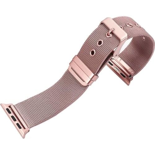 Fine Milanese strap for apple watch band 42mm 38mm 44mm 40mm correa stainless steel watchband for iwatch SE 6 5/4/3/2/1 bracelet
