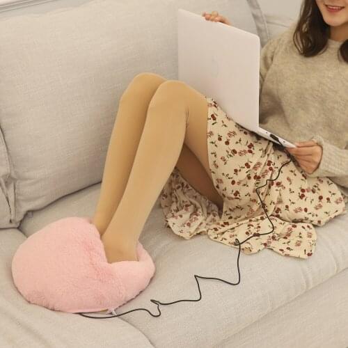 USB Electric Foot Warmer Heating Pad Slippers Shoes Chair Soft Warm Cushion Winter Feet Leg Thermostat Heater Blanket Mat