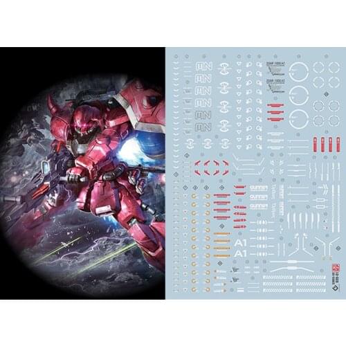 Gundam Water Sticker Luna Maria Zaku Water Sticker Red Zaku Warrior Fluorescent stickers