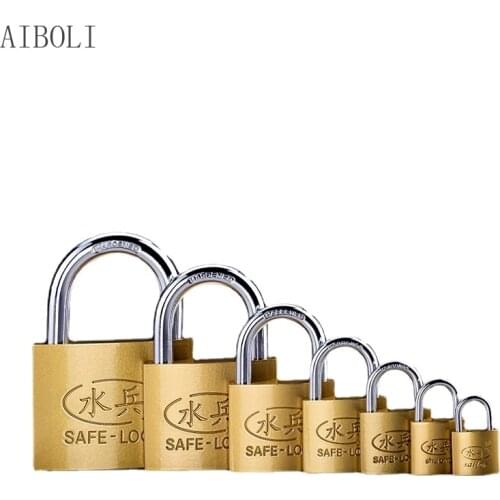 Imitation Copper Padlock Single Open Household Small Lock Electric Meter Box Lock Custom Open Small Lock