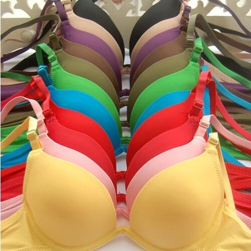 Deep U Sexy Lingerie Ultra low cut Underwear Push Up Bra For Women Deep U PushUp Bra gather breast small chest student girl bra