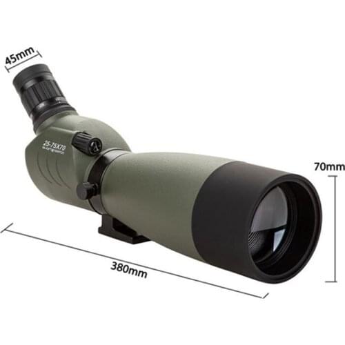 25-75x70 HD high-quality precision sight spotting scope suitable for outdoor mountaineering, camping and bird watching