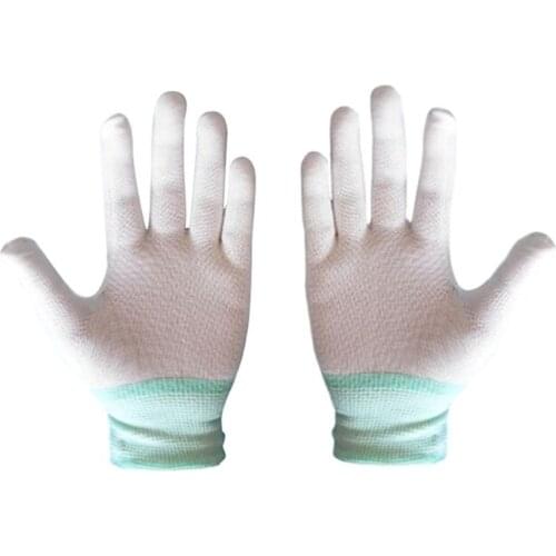 1 Pair Antistatic Gloves Anti Static ESD Electronic Working Gloves PU coated palm coated finger Antiskid for Finger Protection