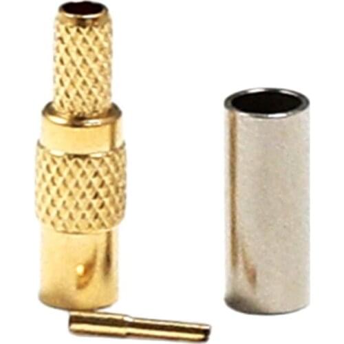 1pc NEW MMCX Female Jack RF Coax Convertor Connector Crimp for RG316,RG174, LMR100 Straight Goldplated