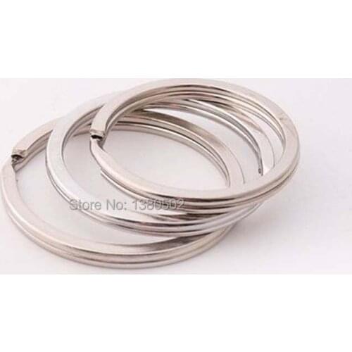 20pcs 20/25/28/30/35mm nickel color round shape ring key chain for hardware accessories