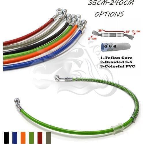 35-240CM M10 Motorcycle Universal Brake Oil Pipe tube Hose Line Fit For Z750 Z800 Z1000 Ninja H2 ZZR1400 ZZR1100 Versys 650 W800