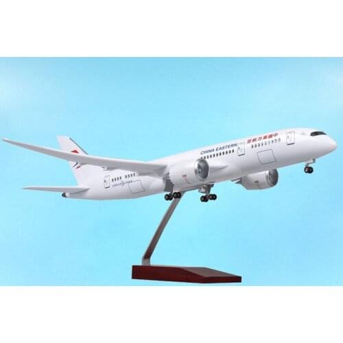 47CM 1/157 Scale Aviation 777 B777 Dreamliner Aircraft Air China Eastern Airlines Model Light Die-cast Airliner Toys Souvenir