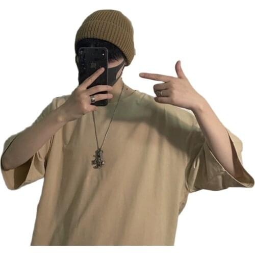 ARCSINX Fashion Streetwear Men Women Plus Size Short Sleeve Summer Men T-shirt High Street Cotton Oversized Tshirts Men