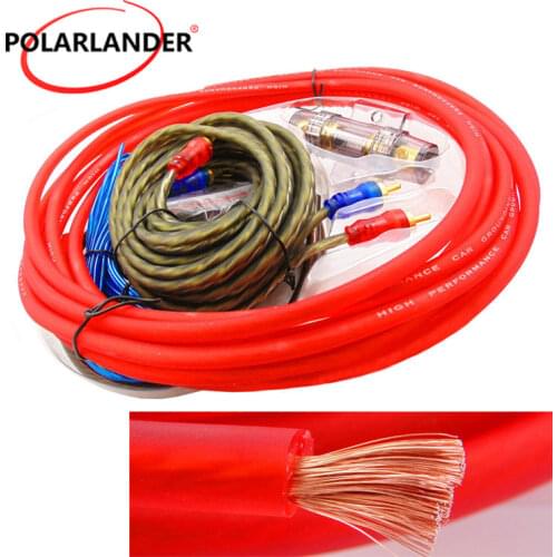 Car Power Subwoofe With Fuse Holder Audio Wire Cable Kit Amplifier Speaker Installation 6GA Copper Clad Aluminum