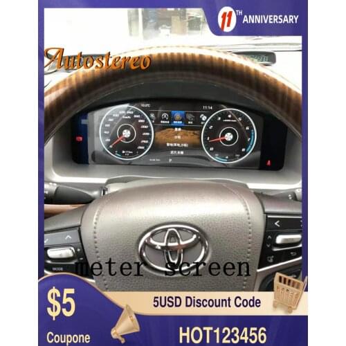 Car Digital Cluster Virtual Cockpit For Toyota Land Cruiser 2008-2020 Android 9 IPS Multimedia Player Headunit Speed Screen GPS