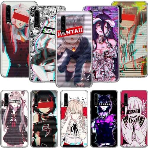 LEWD Sad Girl Japanese Anime Phone Case For Huawei P30 P40 P20 P10 Mate 20 10 30 Lite Pro P Smart Z Plus Printing Cover Coque Sh