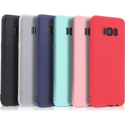 Phone Case Suitable For Samsung Galaxy S8/S8 Plus/S9/S9 Plus Solid Color Frosted Phone Case TPU Soft Anti-drop Protective Cover