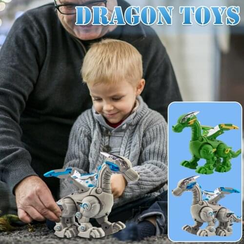 Childrens Electric Toys Mechanical Dinosaur Toy Dinosaur Model Multifunctional Sound And Light Toy Cartoon Puzzled Luminous Toy