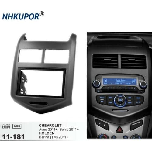 11-181 Double 2 Din Fascia for 2011 CHEVROLET AVEO Sonic Barina Radio DVD Stereo Panel Dash Mount Install Trim Frame Kit