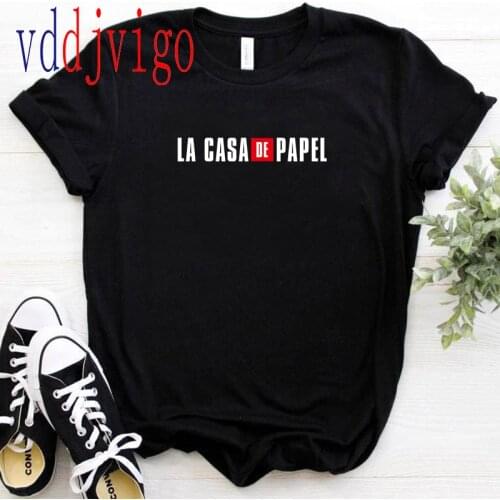 La Casa De Papel T Shirt Women Harajuku Tee New Money Heist Tshirt Street Style Graphic House of PaperT-shirt Female Summer