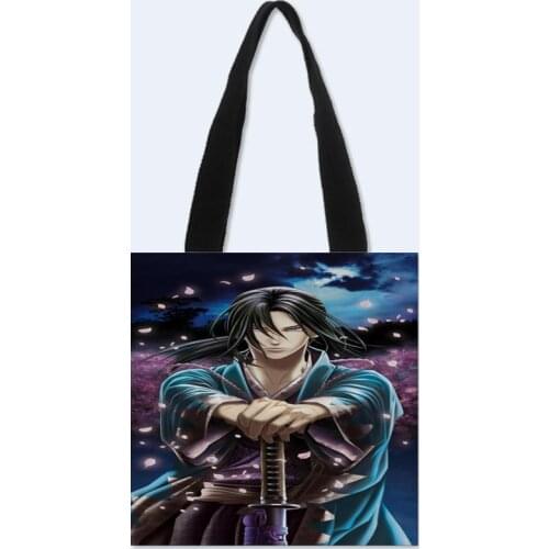 HEARMNY Custom Hakuouki Shinsengumi Kitan Tote Bag Double-sided printed Linen Casual Canvas Tote Bag Womens Handbags