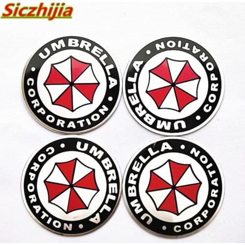 Car modeling 3D aluminum umbrella company sticker car biohazard for Chery Tiggo Fulwin A1 A3 QQ E3 E5 G5 V5/EMGRAND EC7