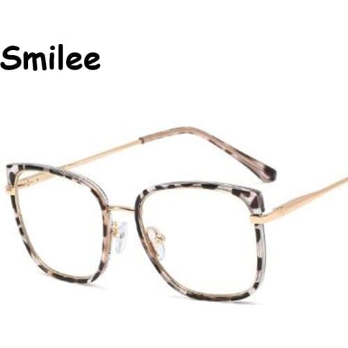 Trendy Leopard Square Glasses Frame Office Womens Blue Light Blocking Glasses Computer Fashion Eyeglasses Myopia Frames Men
