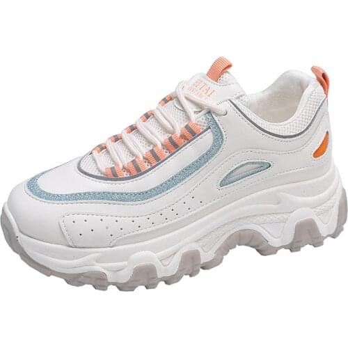 Fashion Womens Chunky Sneakers Platform Vulcanize Shoes Breathable Casua Shoe for Woman 2021 New woman fashion shoes