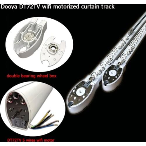 Best quality Dooya curtain motor DT72TV electric curtain track curtain rail control by wifi remote control smart home