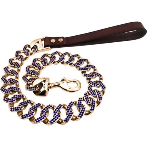 Set auger stainless steel training dog leash metal dog leash hot sale pet chain Large dog bully doberman Pinscher dog collar