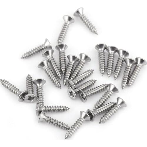M3 Stainless Steel Flat Head Screws Kits High strength Self-Tapping Screws Assortment Set For Wood Furniture 200pcs