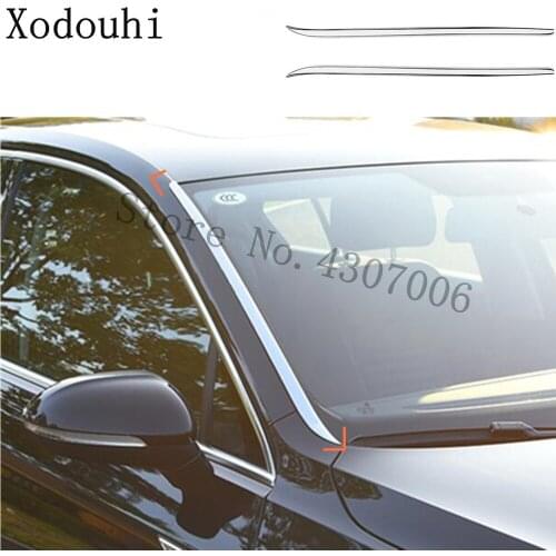 Car Front Head Glass Windshield Trim Window 2pcs For VW Volkswagen Passat B8 Sedan Variant Alltrack 2015 2016 2017 2018 2019