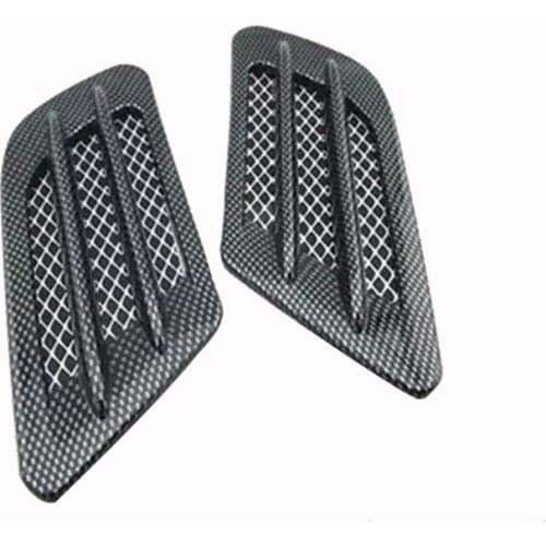 1 Pair car hood air intake side vents decorative Universal Shark Gills Auto Sticker Hood Bonnet Car False Air Outlet Stickers