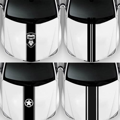 NEW WRC Stripe Car Sticker Reflective Decoration For Car Heard Decals Stickers Car-Styling Exterior Accessories